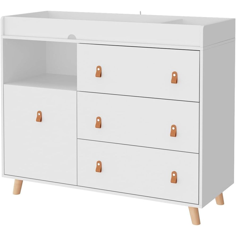 Baby Nursery Drawers - 3-Drawer Premium Nursery Dresser with Diaper