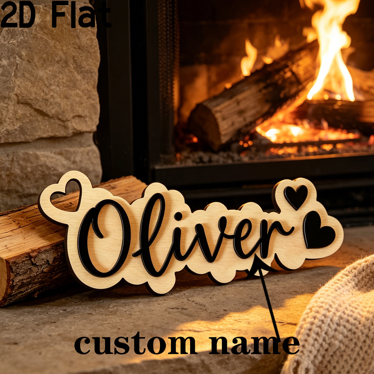 Baby Nursery Decorations - 1Pc Custom Love Decor Wooden Acrylic