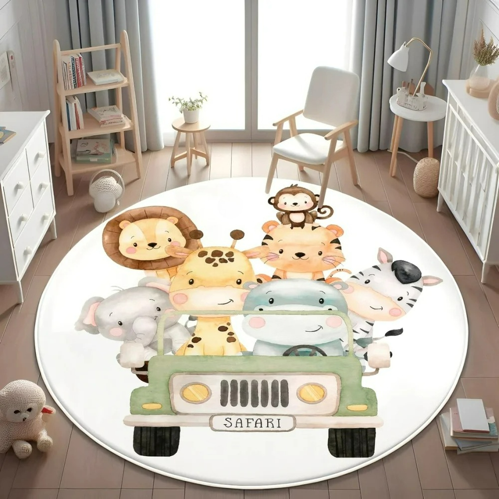 Baby Nursery Mat - Wild Safari Animal Floor Mat Giraffe
