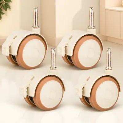 Baby Nursery Furniture Sets - 4Pcs Baby Crib Wheels Silent Swivel