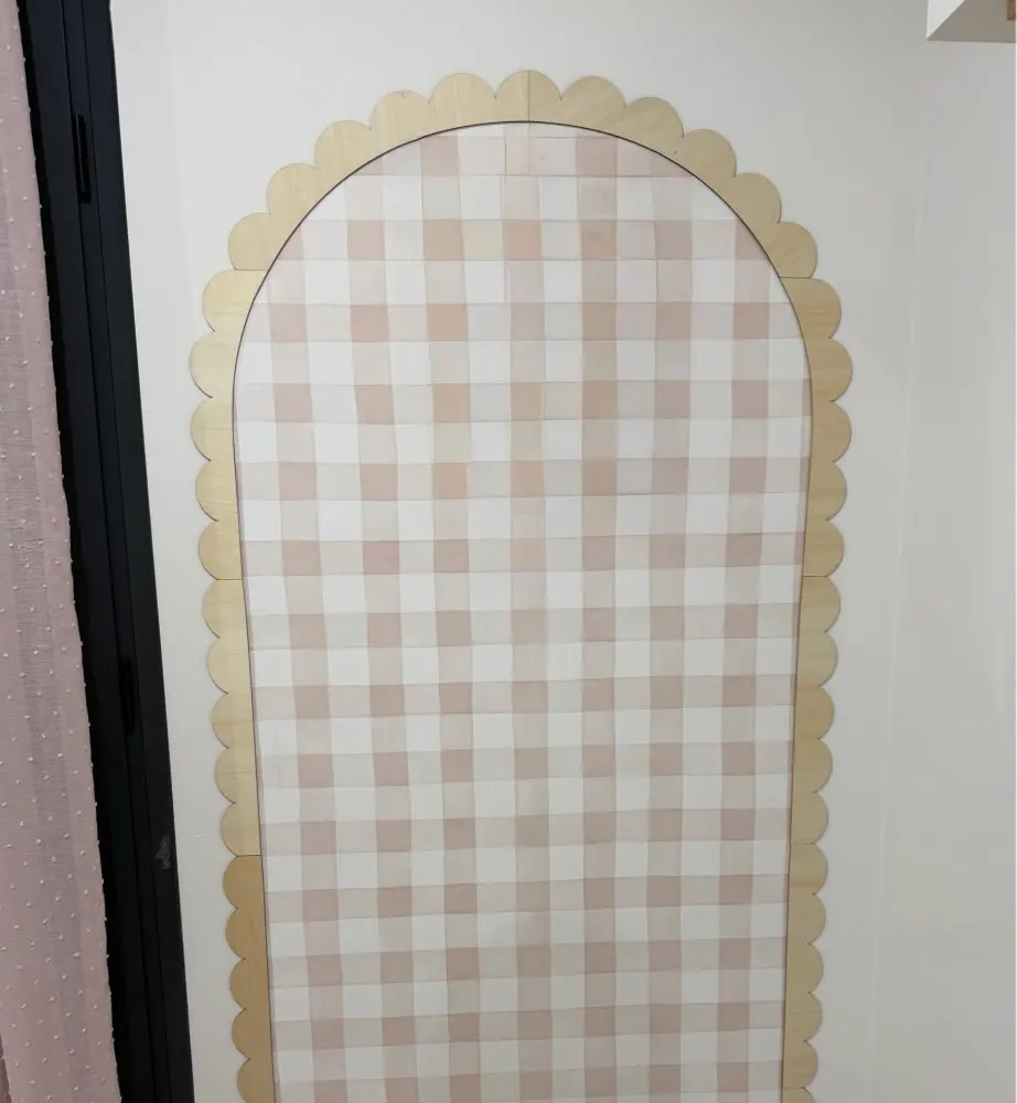 Baby Nursery Frames - small Scalloped Arch Wooden Wall Frame