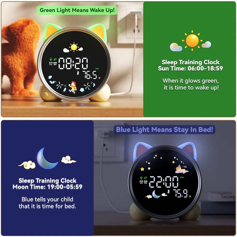 Sound Sleep Trainer Clock - Kids Alarm Clock Ready to Rise
