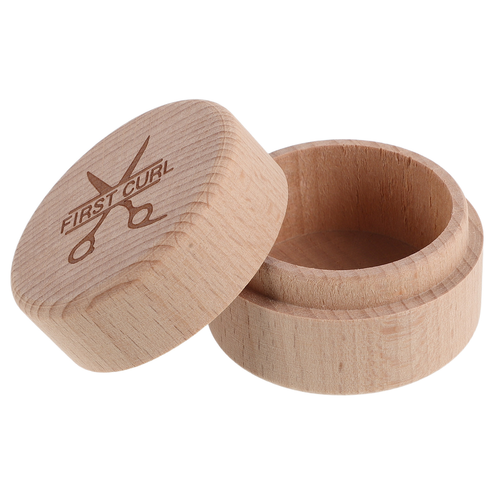 Baby Keepsake Box - Baby First Curl Keepsake Box Wooden