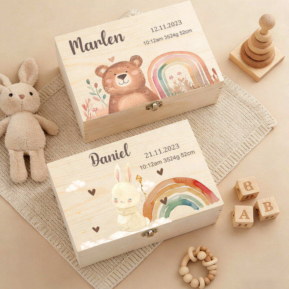 Personalized Baby Wooden Memor - Baby Keepsake Box incelemesi ve fiyatı