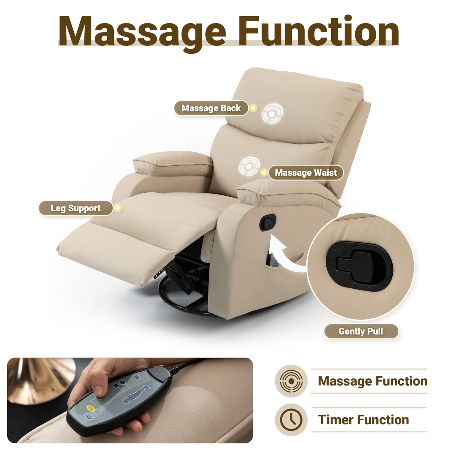 360° Swivel Rocking Massage Re - Rocking Chair Nursery incelemesi ve fiyatı