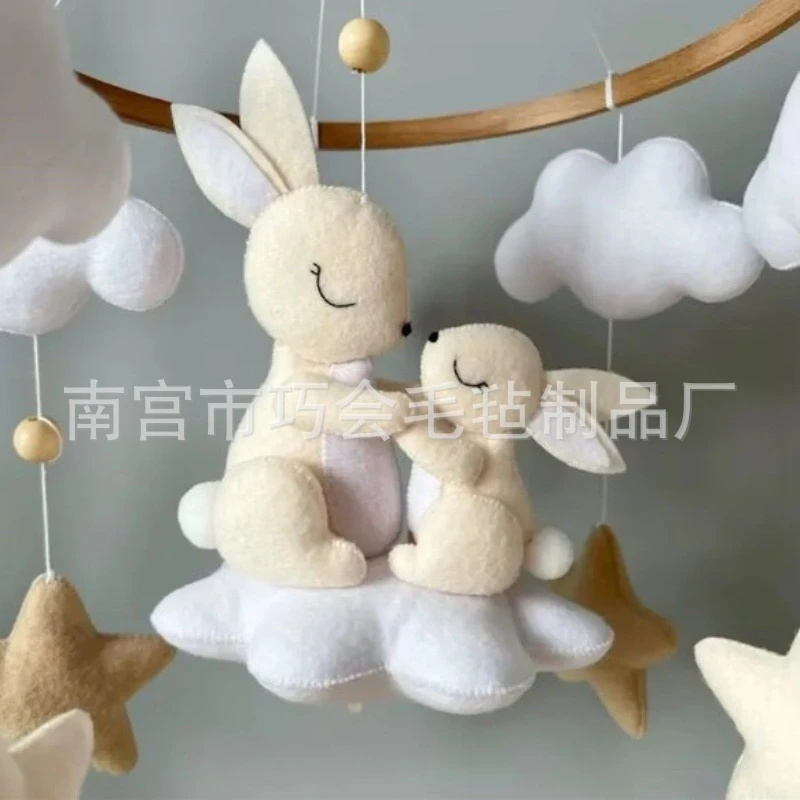Handmade Soft Felt Bunny Baby  - Baby Nursery Neutral incelemesi ve fiyatı