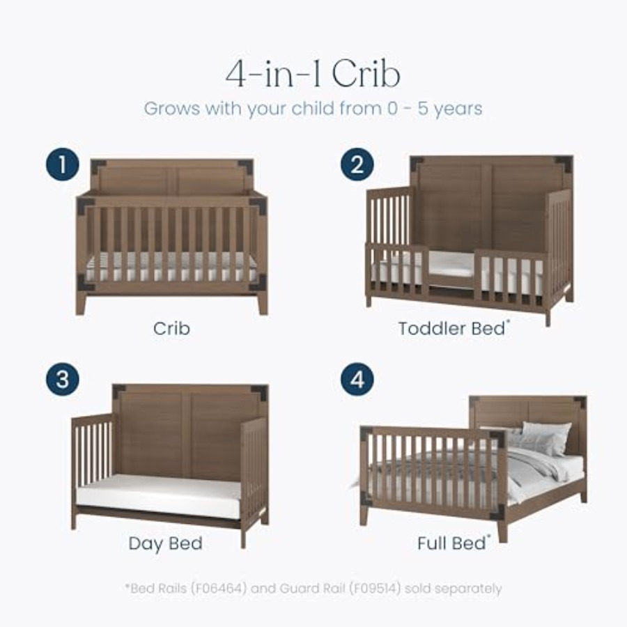 Lucas Design 4-in-1 Convertibl - Baby Nursery Furniture Sets incelemesi ve fiyatı
