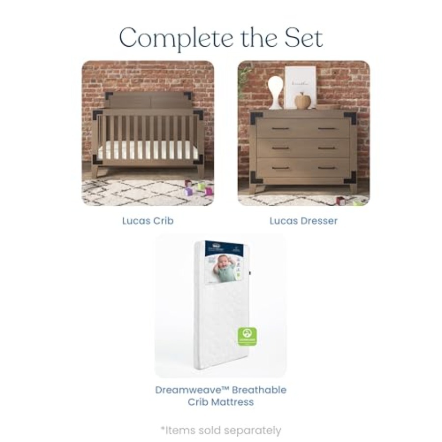 Lucas Design 4-in-1 Convertibl - Baby Nursery Furniture Sets incelemesi ve fiyatı