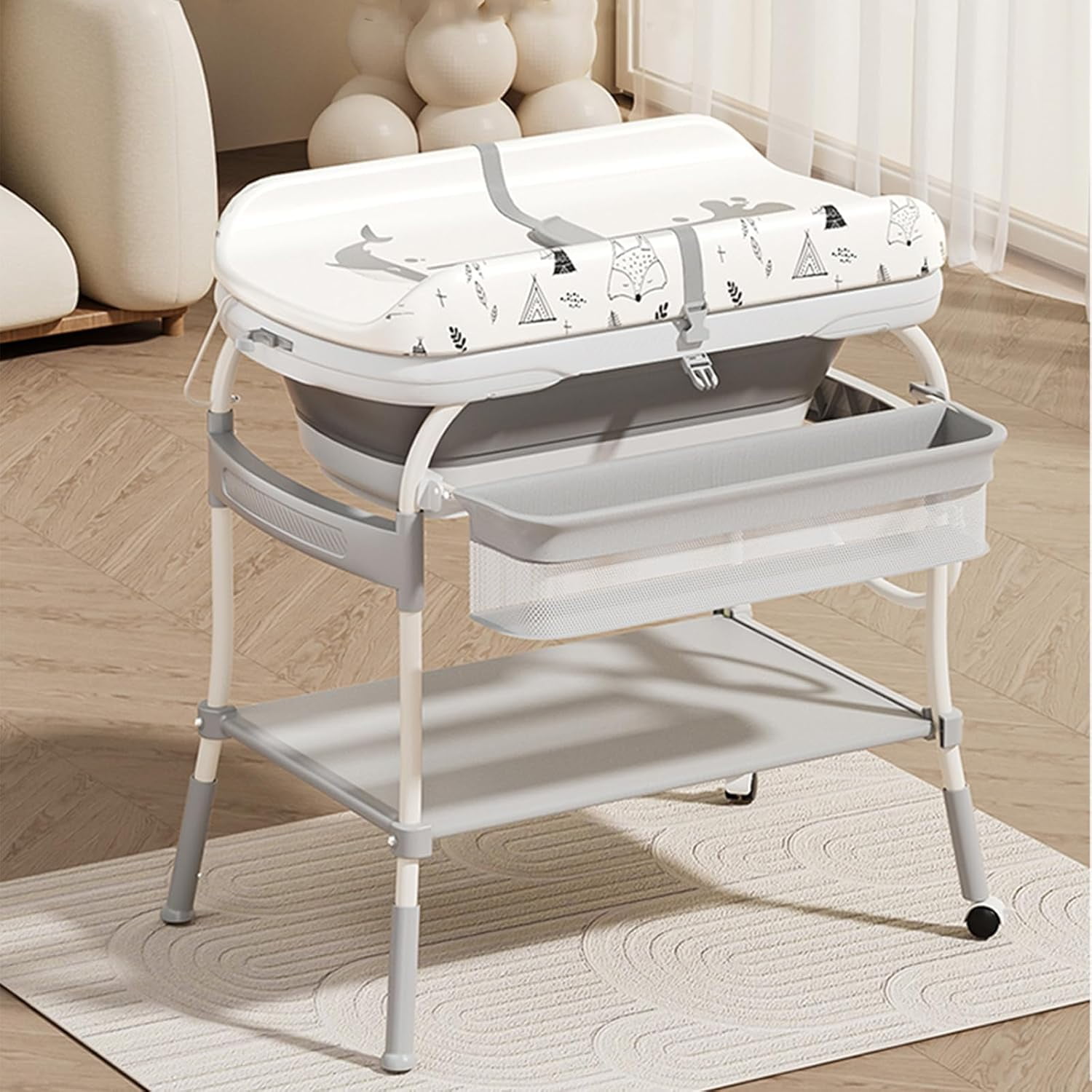 2 in 1 Baby Changing Table wit - Baby Nursery Dresser Changing Table incelemesi ve fiyatı