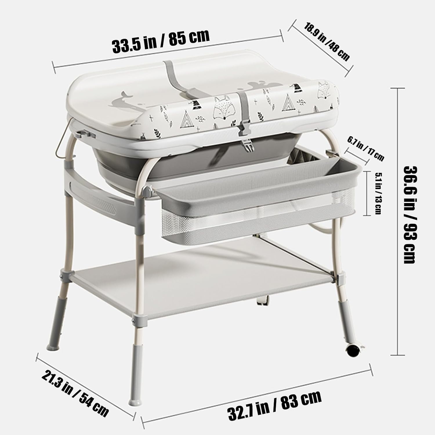 2 in 1 Baby Changing Table wit - Baby Nursery Dresser Changing Table incelemesi ve fiyatı