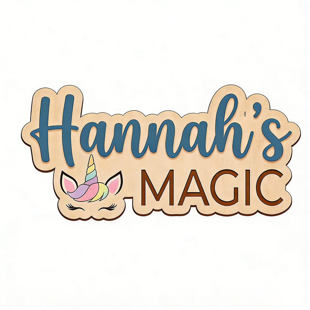 Custom Unicorn Magic Name Door - Baby Nursery Themes Girl incelemesi ve fiyatı