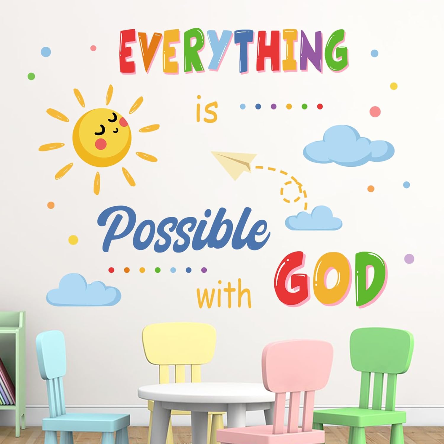 Inspirational Everything is Po - Wall Decal Nursery incelemesi ve fiyatı