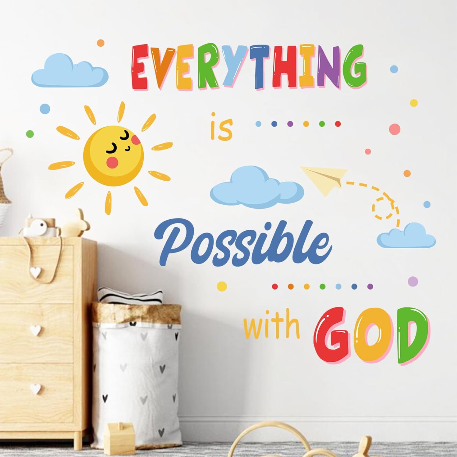 Inspirational Everything is Po - Wall Decal Nursery incelemesi ve fiyatı