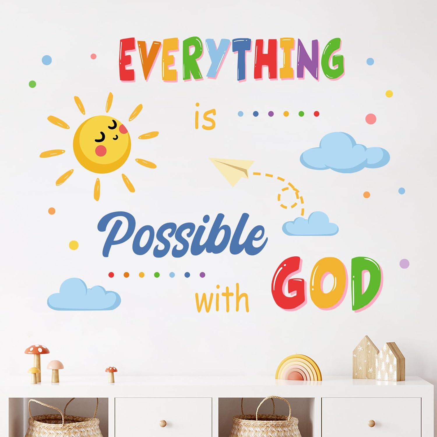 Inspirational Everything is Po - Wall Decal Nursery incelemesi ve fiyatı