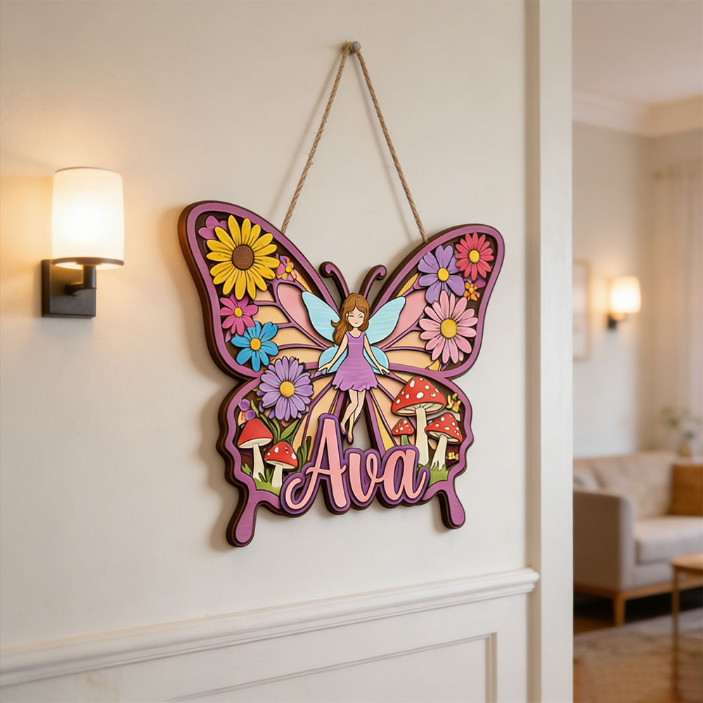 Custom Magical Butterfly Fairy - Baby Nursery Themes Girl incelemesi ve fiyatı