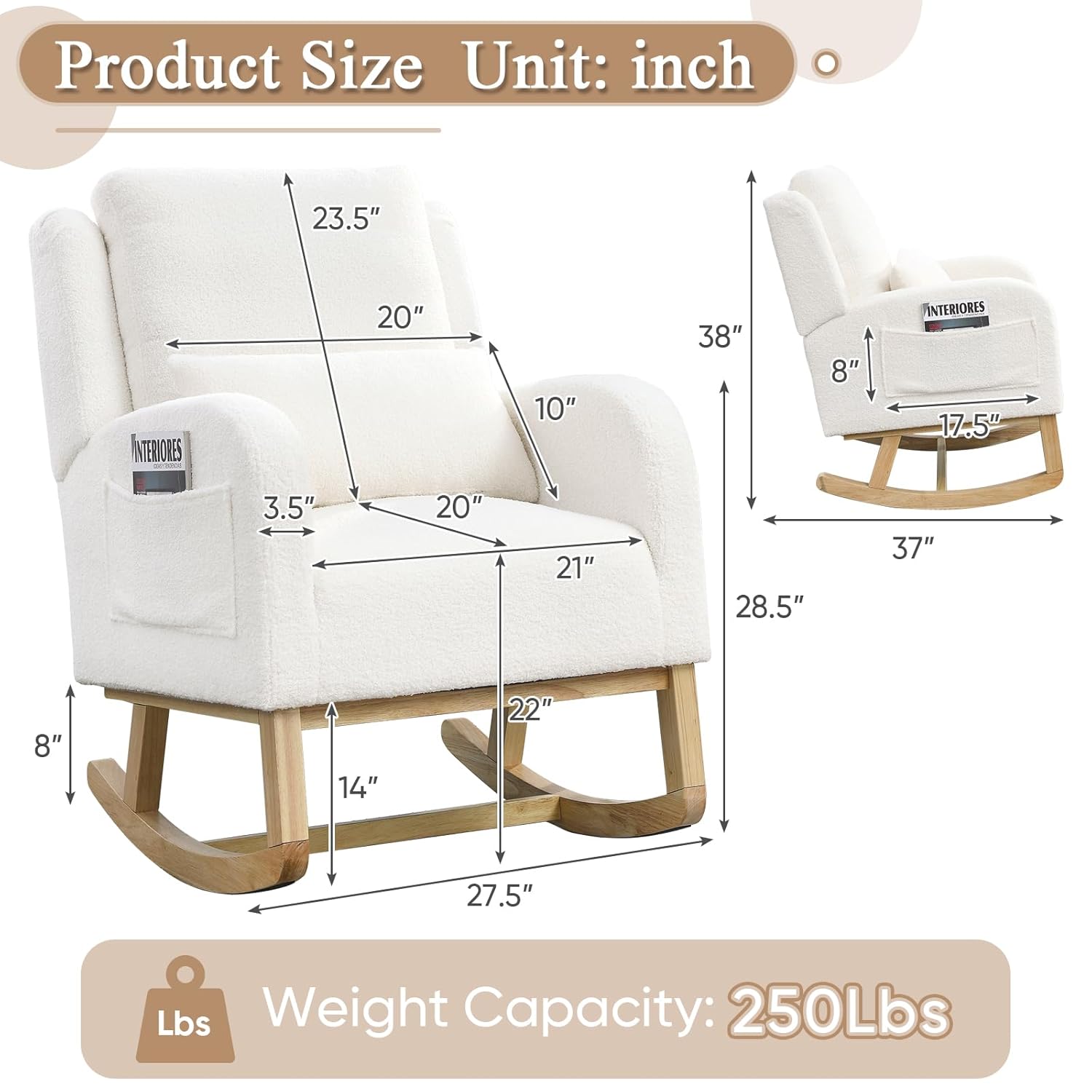 Rocking Glider Chair for Nurse - Rocking Chair Nursery incelemesi ve fiyatı
