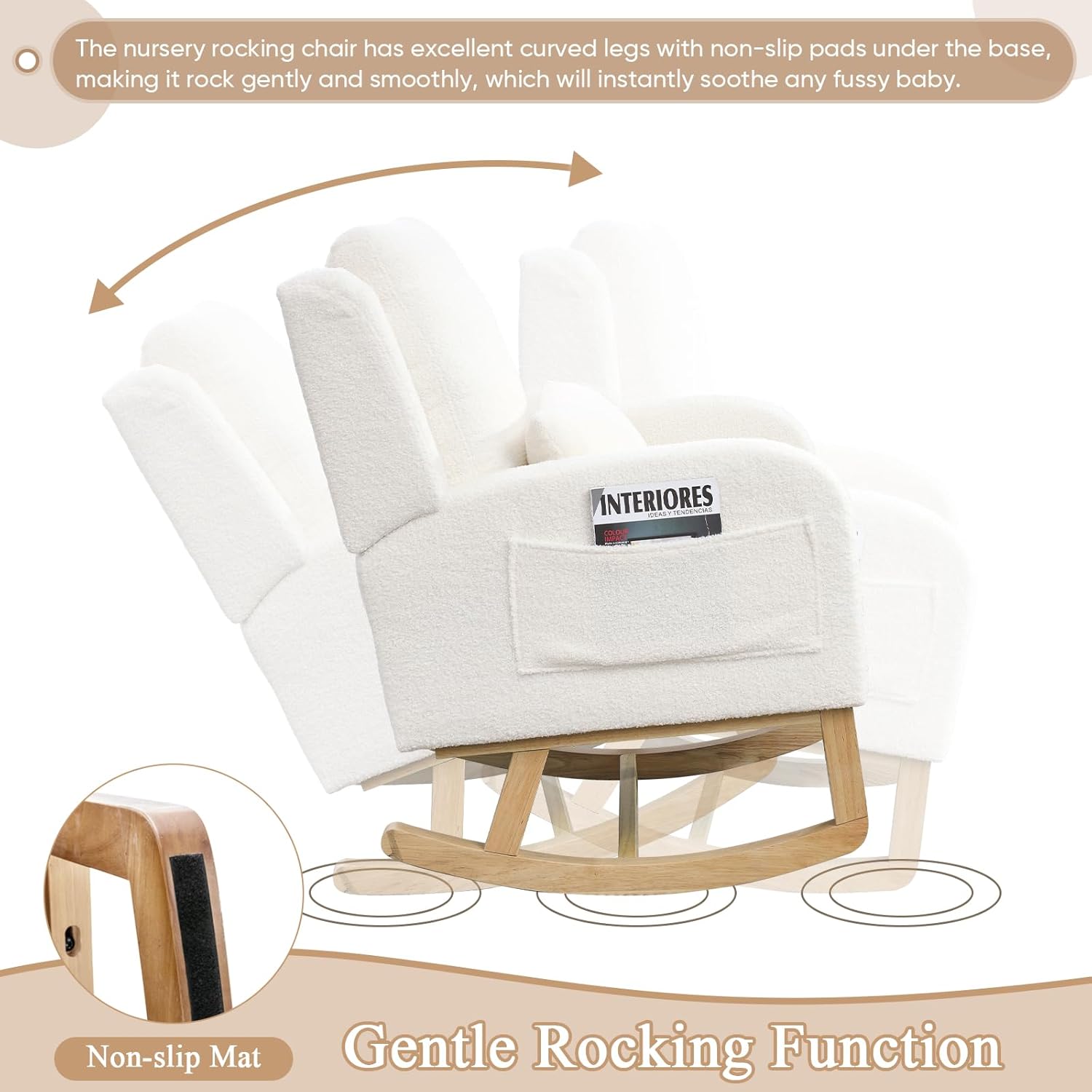 Rocking Glider Chair for Nurse - Rocking Chair Nursery incelemesi ve fiyatı
