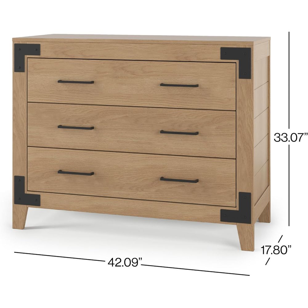 3-Drawer Wooden Nursery Dresse - Baby Nursery Drawers incelemesi ve fiyatı
