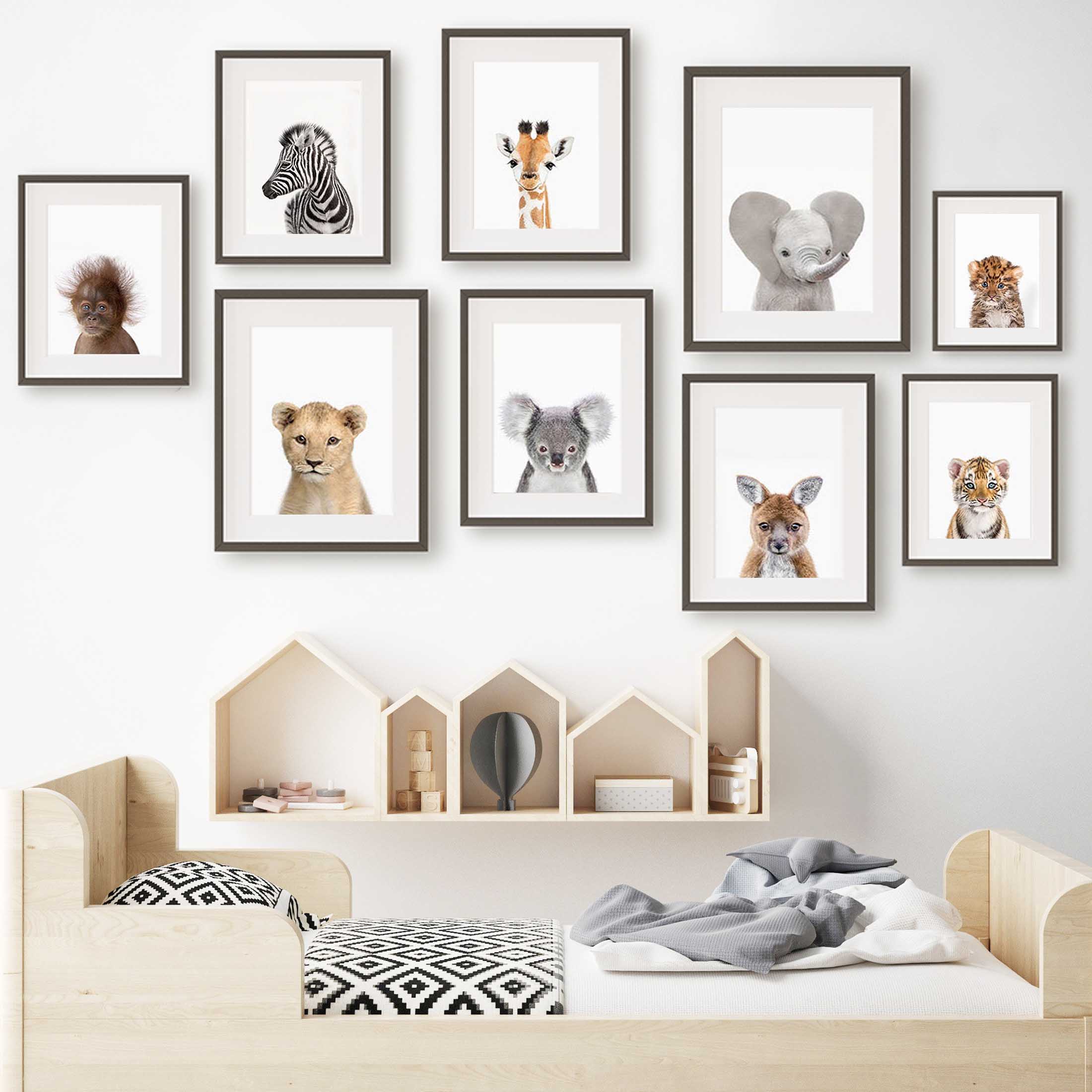 Baby Animal Nursery Wall Art P - Baby Zoo Nursery incelemesi ve fiyatı