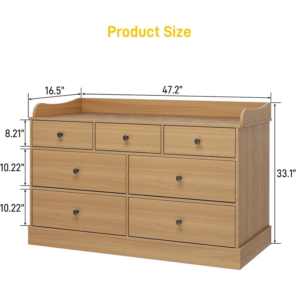 7-Drawer Kids Dresser, Changin - Baby Nursery Dresser Changing Table incelemesi ve fiyatı