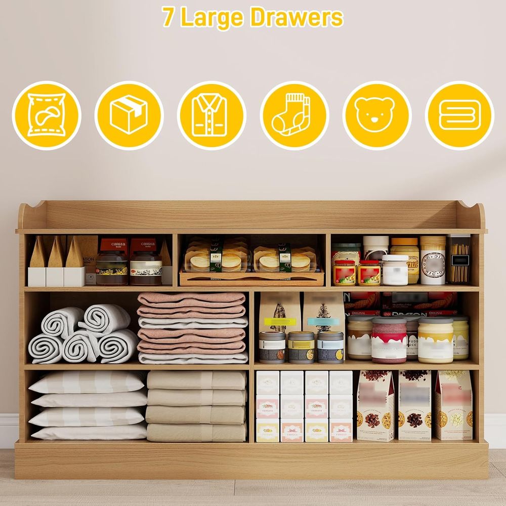 7-Drawer Kids Dresser, Changin - Baby Nursery Dresser Changing Table incelemesi ve fiyatı