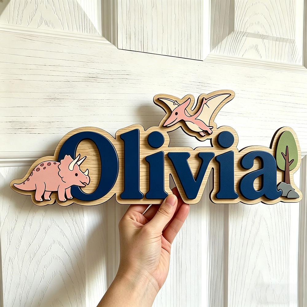Personalized Dinosaur Name Sig - Baby Nursery Name Sign incelemesi ve fiyatı