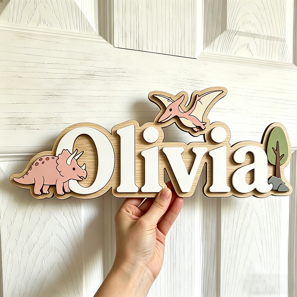 Personalized Dinosaur Name Sig - Baby Nursery Name Sign incelemesi ve fiyatı