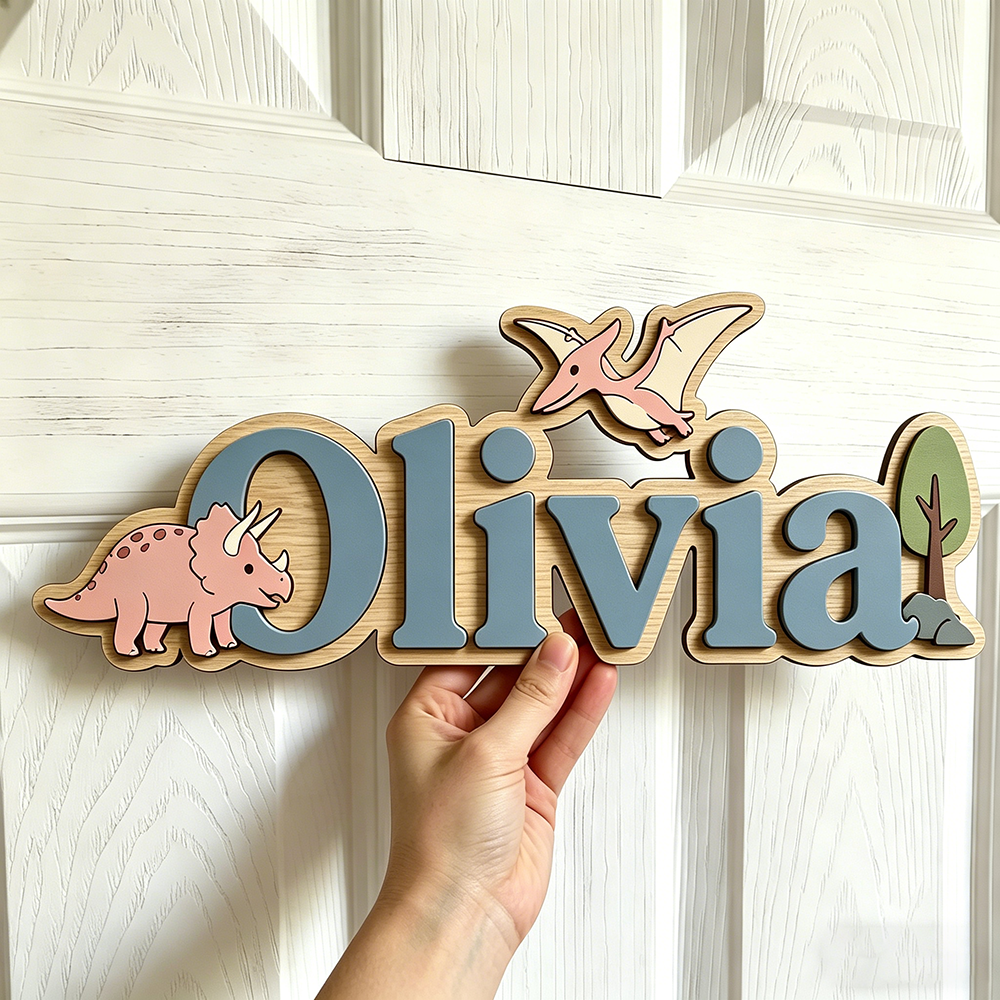 Personalized Dinosaur Name Sig - Baby Nursery Name Sign incelemesi ve fiyatı