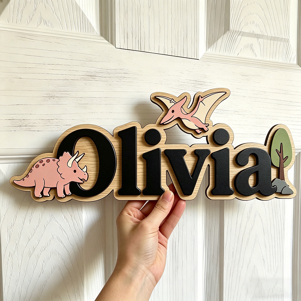 Personalized Dinosaur Name Sig - Baby Nursery Name Sign incelemesi ve fiyatı