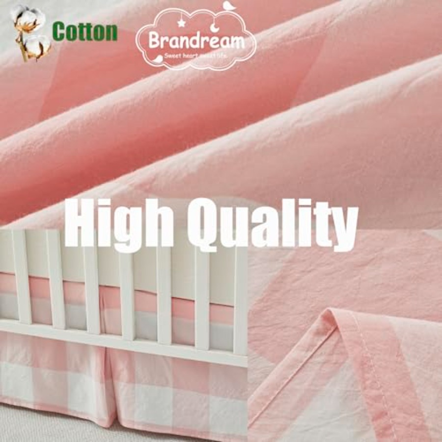Crib Skirt Gingham Tailored Ba - Baby Nursery Neutral incelemesi ve fiyatı