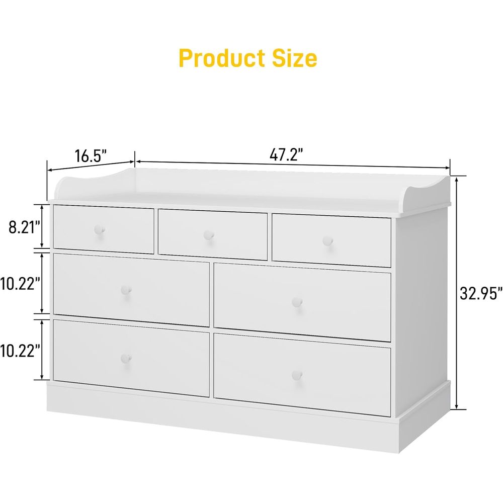 7-Drawer Kids Dresser, Changin - Baby Nursery Dresser Changing Table incelemesi ve fiyatı