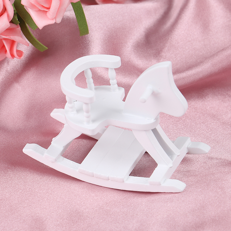 1/12 Dollhouse Miniature White - Rocking Chair Nursery incelemesi ve fiyatı