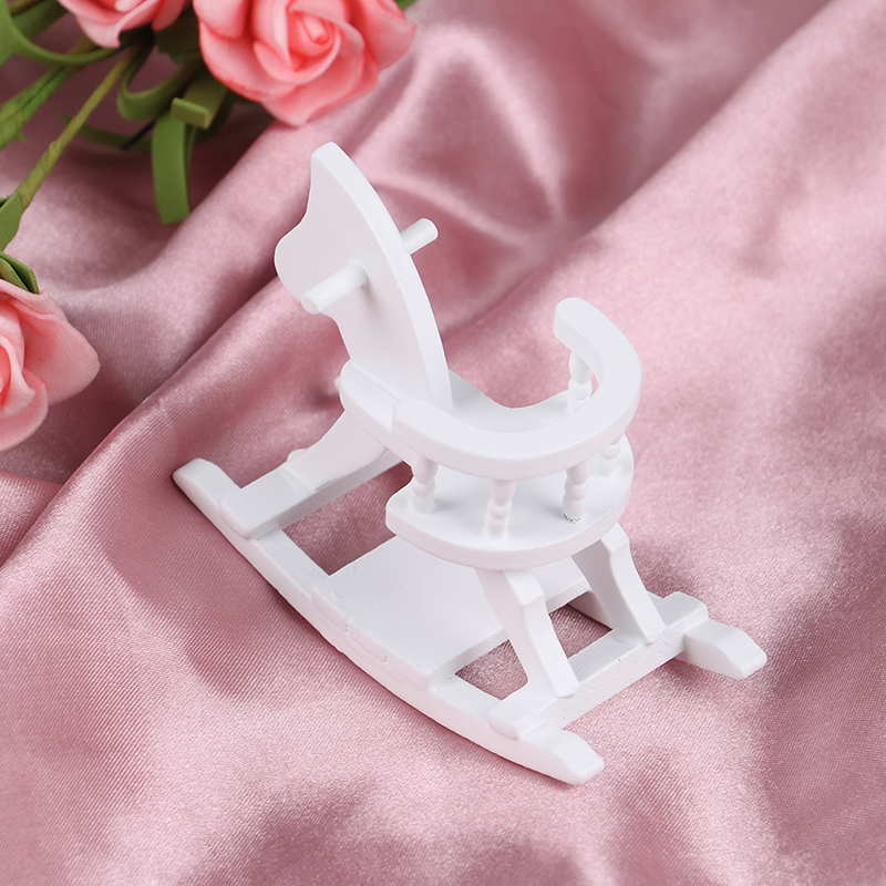1/12 Dollhouse Miniature White - Rocking Chair Nursery incelemesi ve fiyatı