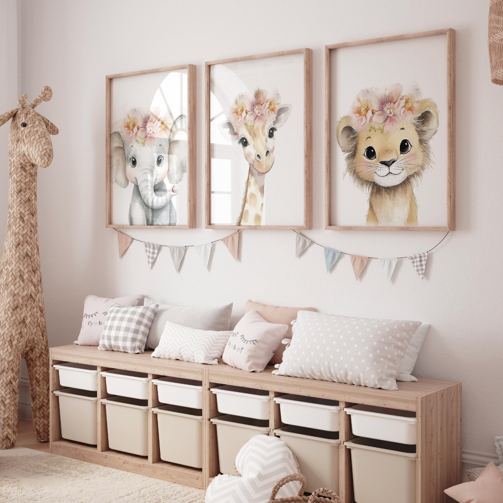 Baby Girl Nursery Wall Art Set - Baby Nursery Frames incelemesi ve fiyatı