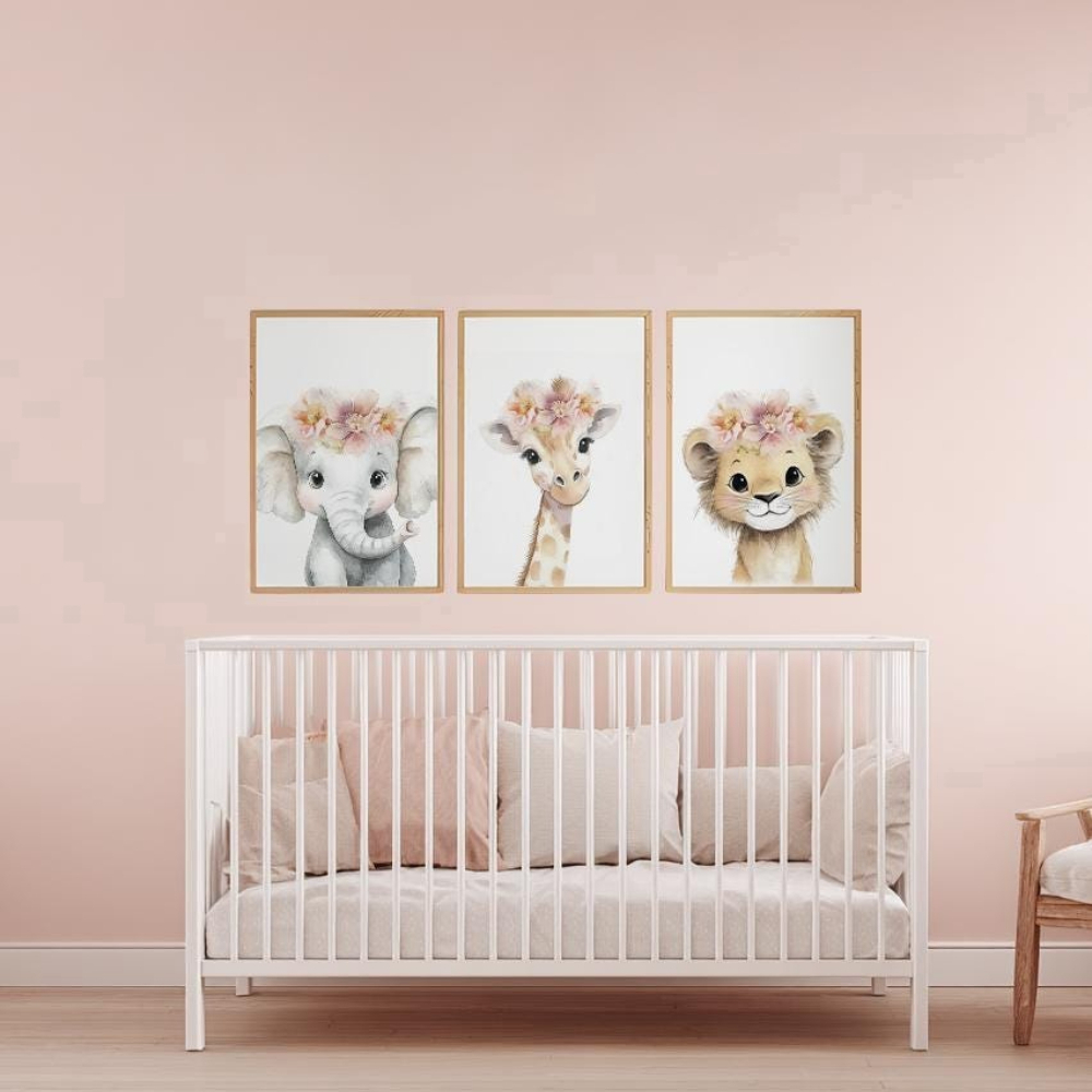 Baby Girl Nursery Wall Art Set - Baby Nursery Frames incelemesi ve fiyatı