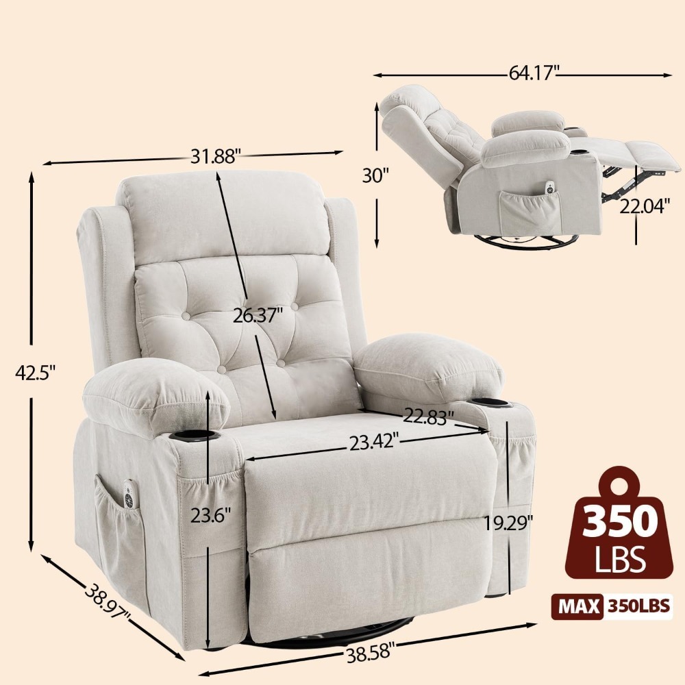 Rocker Swivel Recliner Chair w - Rocking Chair Nursery incelemesi ve fiyatı