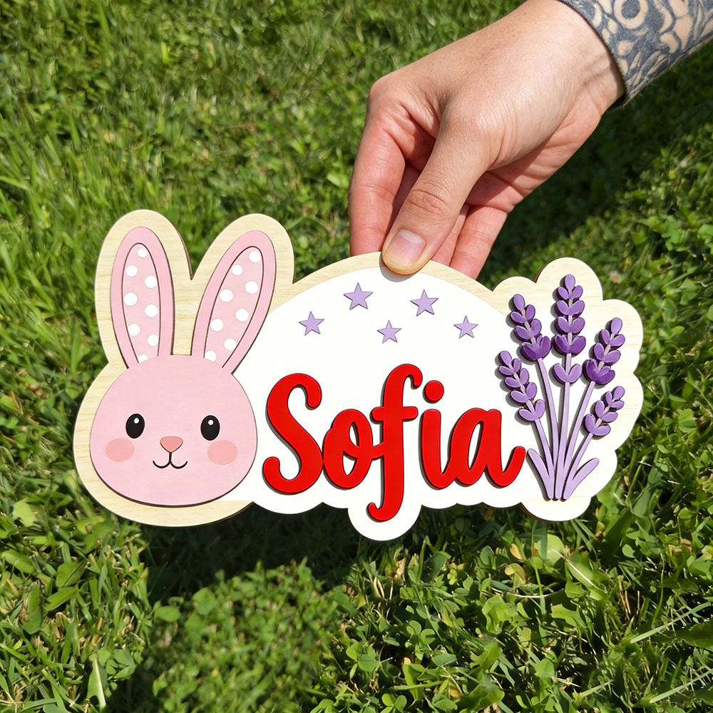 25cm Personalized Pastel Bunny - Baby Nursery Themes Girl incelemesi ve fiyatı