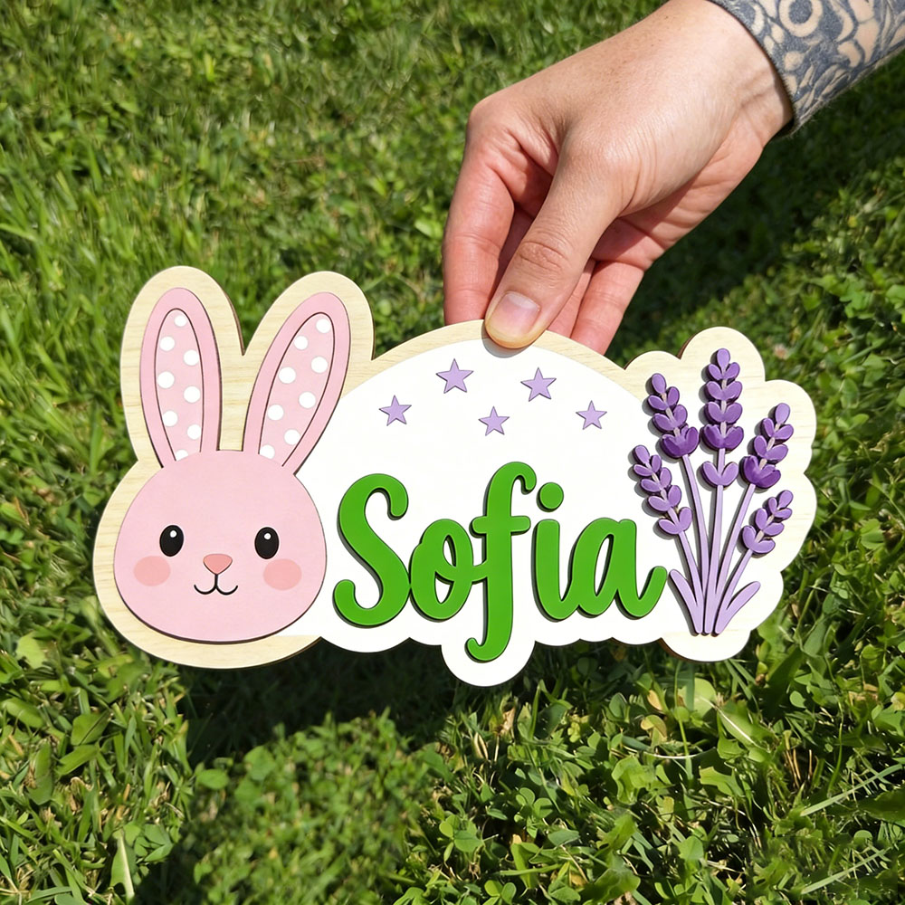 25cm Personalized Pastel Bunny - Baby Nursery Themes Girl incelemesi ve fiyatı