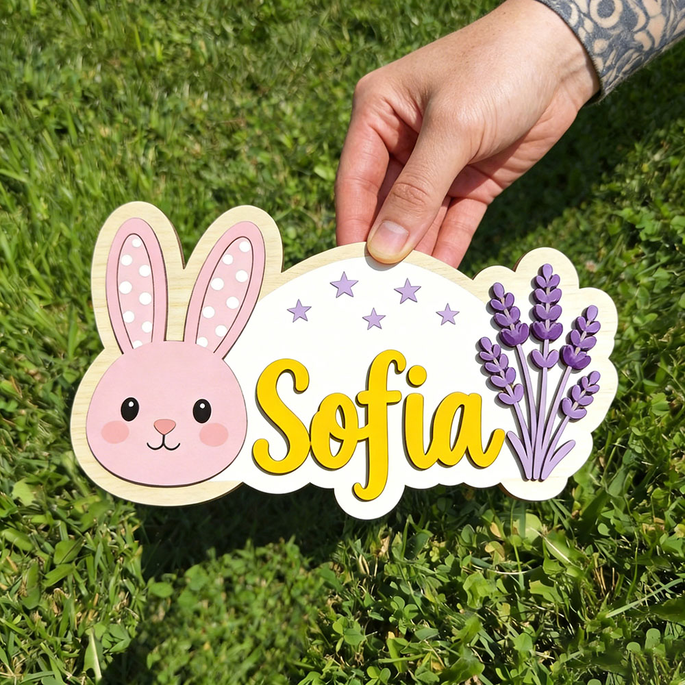 25cm Personalized Pastel Bunny - Baby Nursery Themes Girl incelemesi ve fiyatı