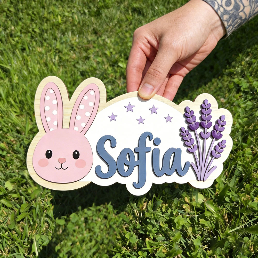 25cm Personalized Pastel Bunny - Baby Nursery Themes Girl incelemesi ve fiyatı