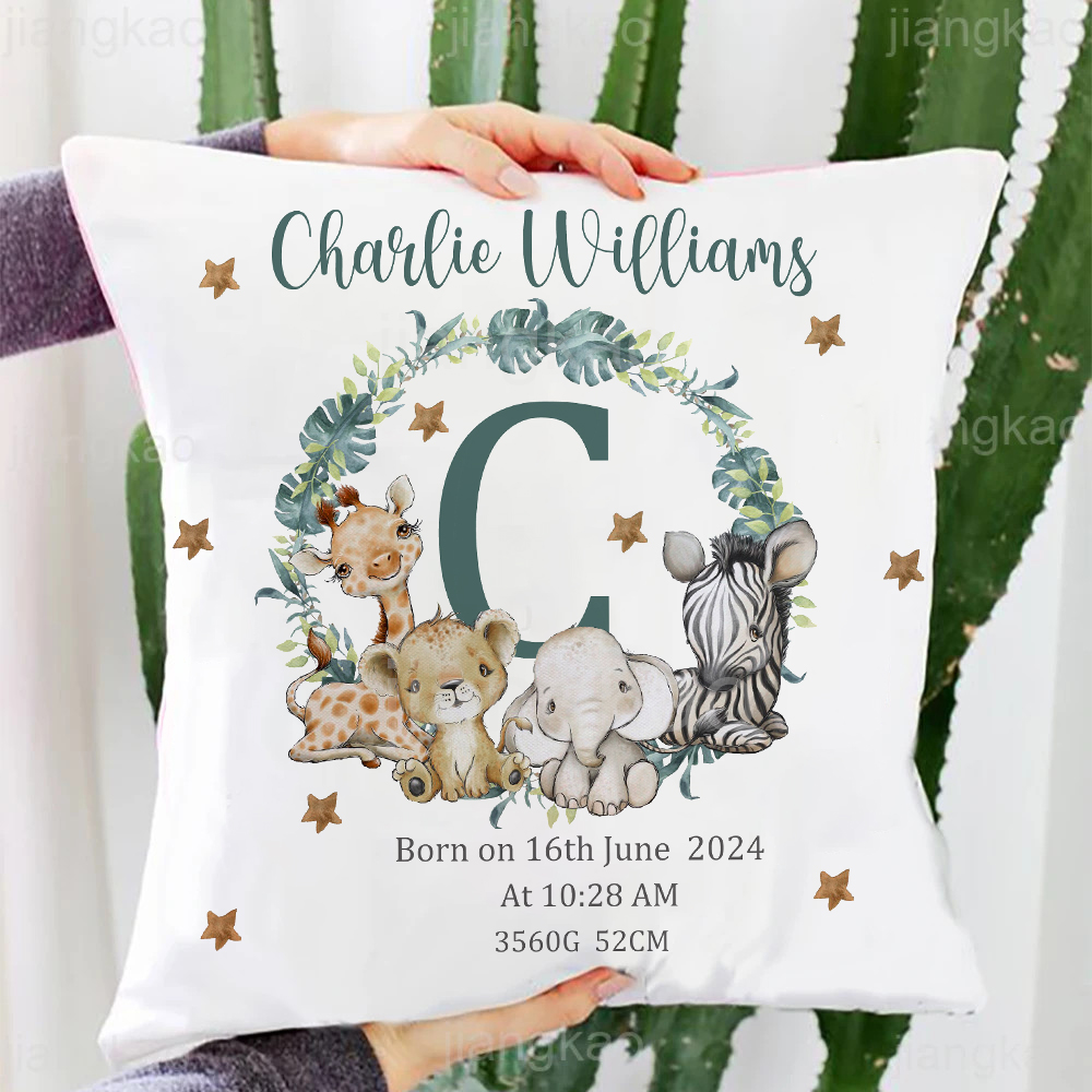 Personalized Safari Animal wit - Baby Nursery Cushion incelemesi ve fiyatı