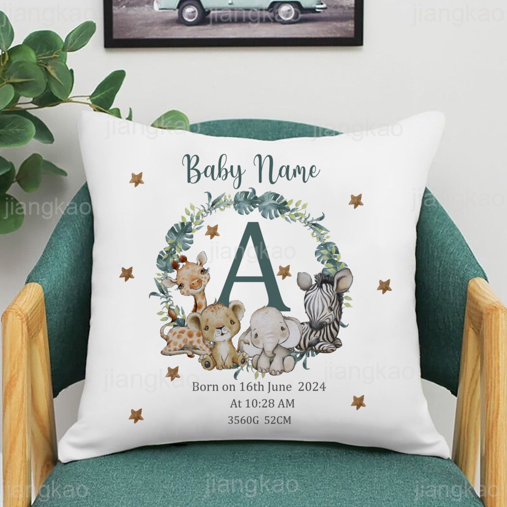 Personalized Safari Animal wit - Baby Nursery Cushion incelemesi ve fiyatı