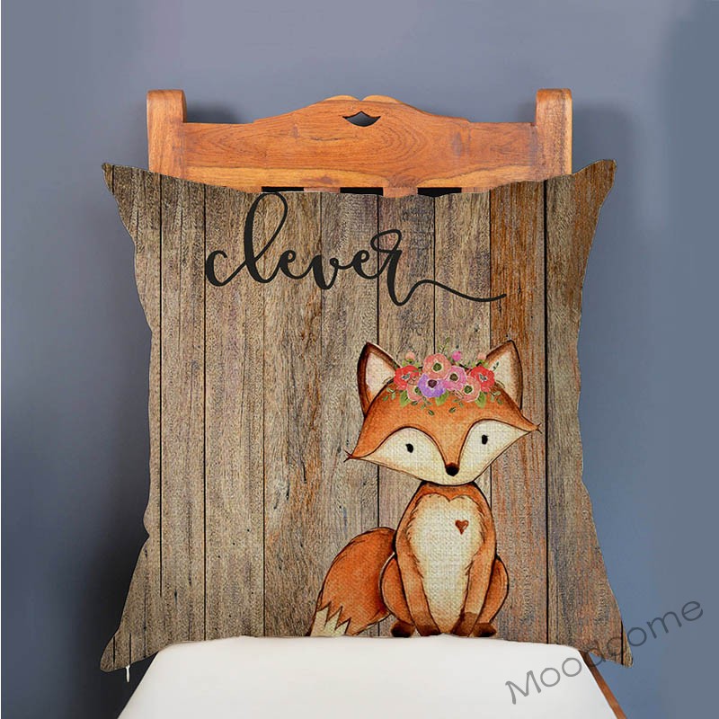 Cute Woodland Animals Wood Tex - Baby Nursery Cushion incelemesi ve fiyatı