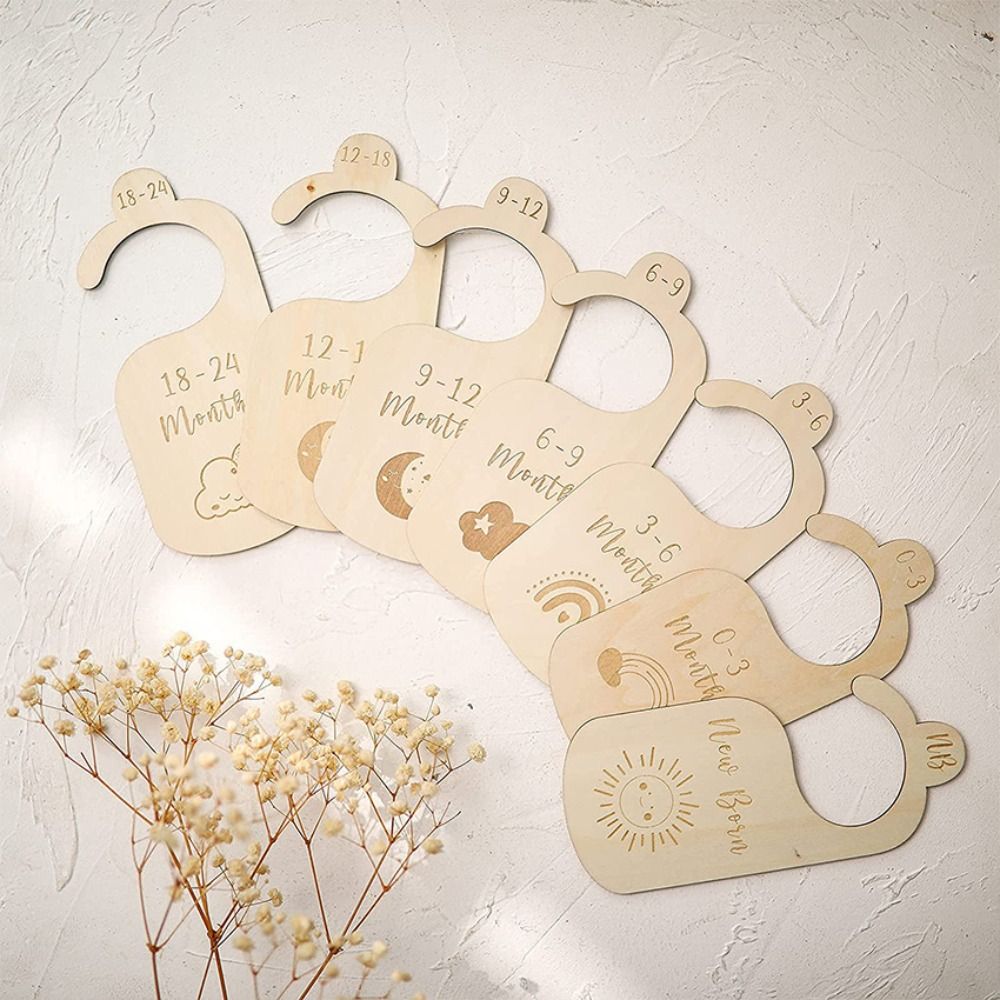 7/8Pcs Wood Baby Closet Divide - Baby Nursery Wardrobe incelemesi ve fiyatı