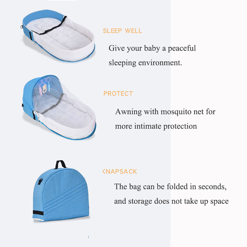 Portable Travel Baby Crib Fold - Rocking Chair Nursery incelemesi ve fiyatı