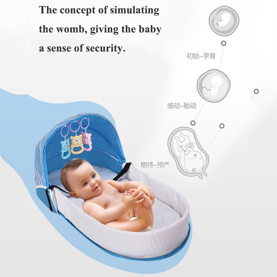 Portable Travel Baby Crib Fold - Rocking Chair Nursery incelemesi ve fiyatı