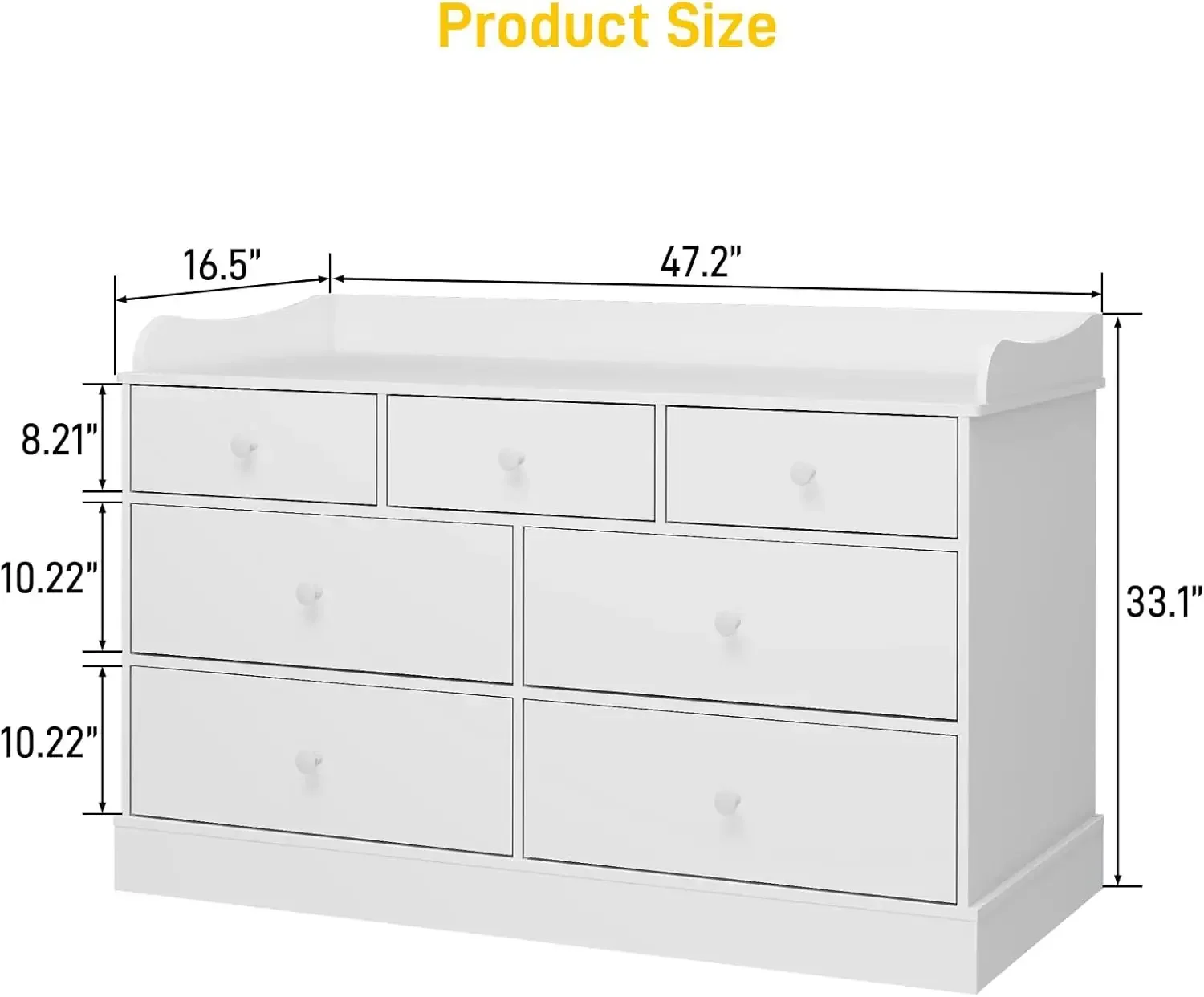 Kids Dresser Cabinet with 7 Dr - Baby Nursery Dresser Changing Table incelemesi ve fiyatı