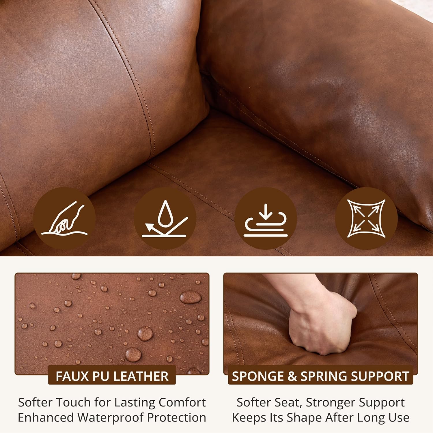360° Swivel Rocking Leather Re - Rocking Chair Nursery incelemesi ve fiyatı