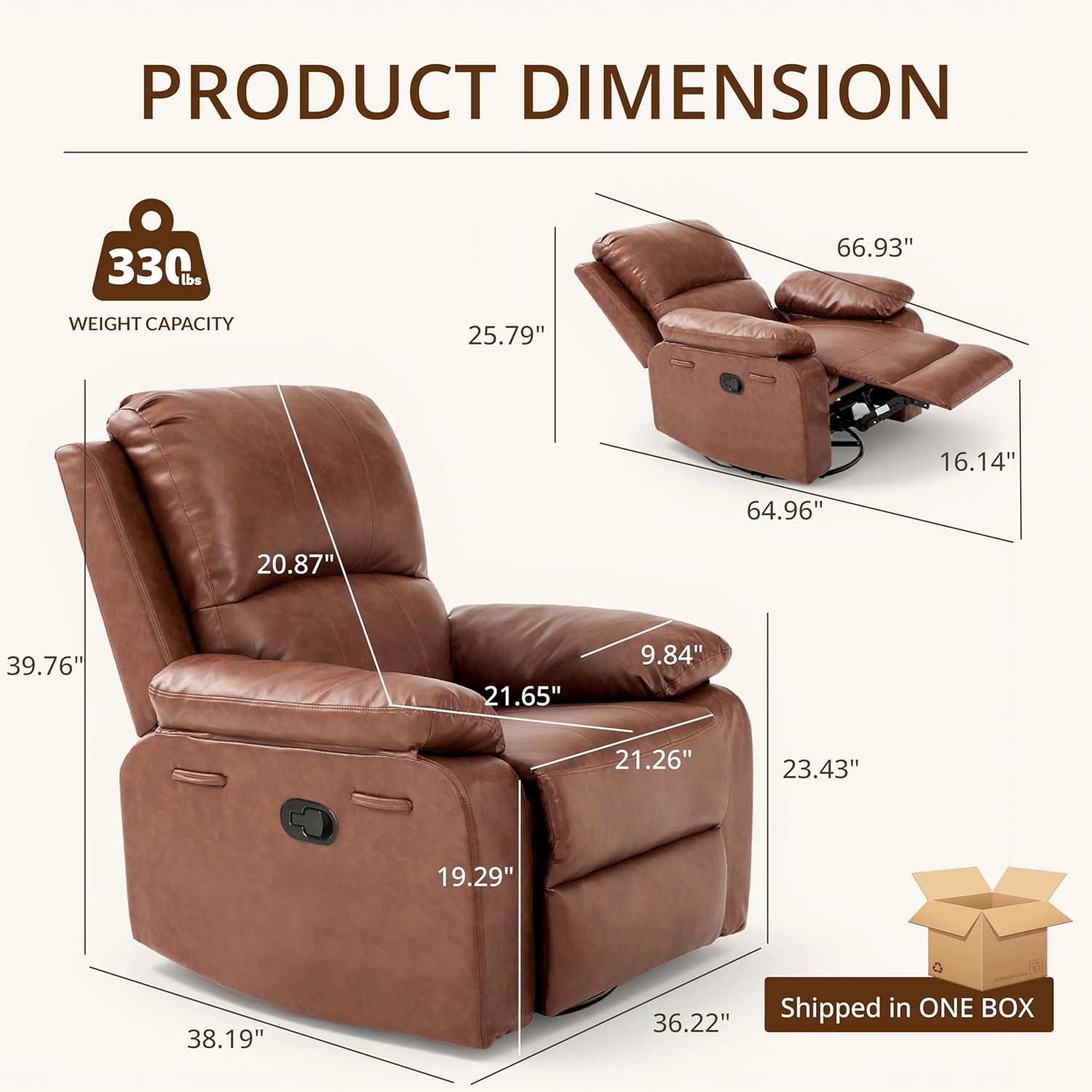 360° Swivel Rocking Leather Re - Rocking Chair Nursery incelemesi ve fiyatı