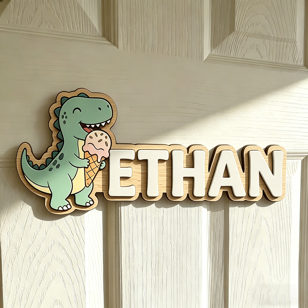 Whimsical Ice Cream Dinosaur C - Baby Nursery Decorations incelemesi ve fiyatı